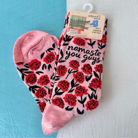 NAMASTE YOU GUYS Women’s Crew Socks - Picture 5 of 6